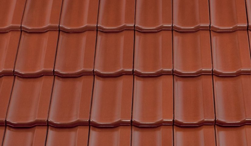 Keramická taška TOPAS 13 1/1 - Druh krytiny BRAMAC: Keramické tašky, Barvy BRAMAC: Engoba hnědá, Typ krytiny BRAMAC: TOPAS 13, Typ tašky: Základní taška