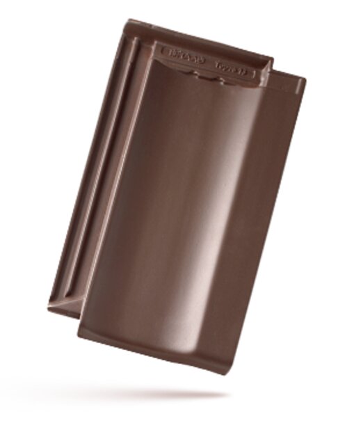 Keramická taška TOPAS 13 1/1 - Druh krytiny BRAMAC: Keramické tašky, Barvy BRAMAC: Engoba hnědá, Typ krytiny BRAMAC: TOPAS 13, Typ tašky: Základní taška