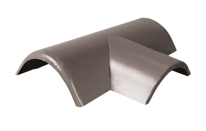 Betonová taška Classic Star rozdělovací hřebenáč T250 pravý - Druh krytiny BRAMAC: Betonové tašky, Barvy BRAMAC: Mocca Metalic, Typ krytiny BRAMAC: Classic STAR, Typ tašky: rozdělovací hřebenáč T250 pravý