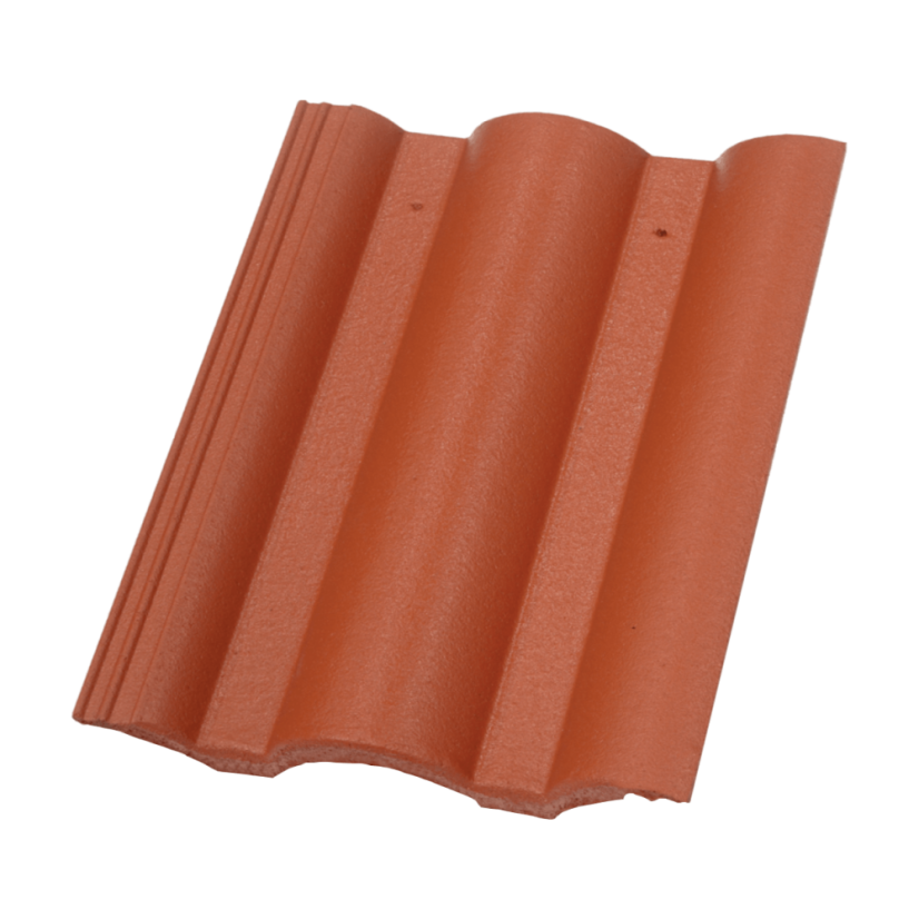 Betonová taška DANUBIA 1/1 - Typ tašky: Základní taška, Třída kvality: Terran INOVA, Barva Terran: Cihlově červená