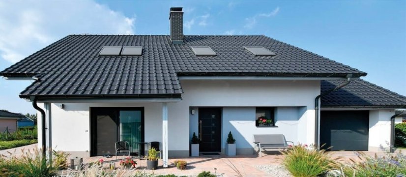 Keramická taška RUBÍN 13 1/1 - Druh krytiny BRAMAC: Keramické tašky, Barvy BRAMAC: Glazura tmavohnědá, Typ krytiny BRAMAC:  RUBÍN 13, Typ tašky: Základní taška