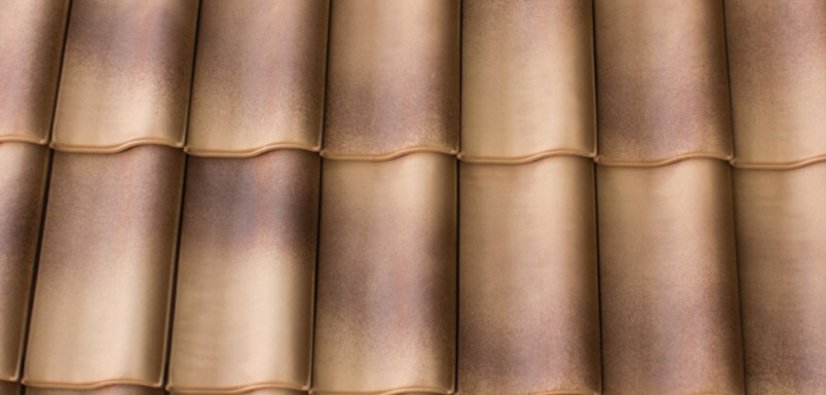 Keramická taška HARMONIE 1/1 - Barva: Engoba měděně červená, Typ tašky: Základní taška, Typ krytiny: Pálená taška, Název: HARMONIE