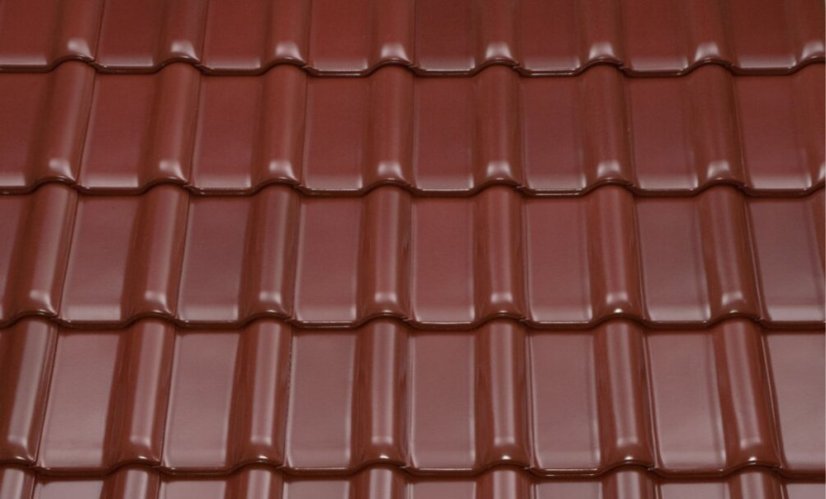 Keramická taška RUBÍN 13 1/1 - Druh krytiny BRAMAC: Keramické tašky, Barvy BRAMAC: Engoba měděná, Typ krytiny BRAMAC:  RUBÍN 13, Typ tašky: Základní taška