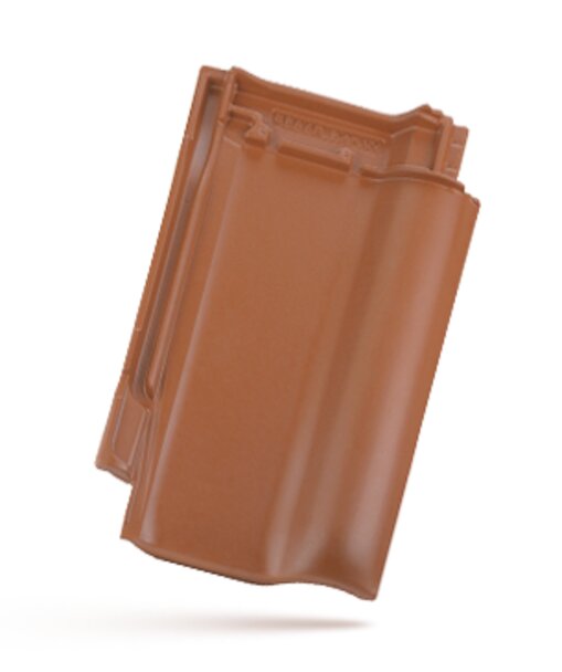 Keramická taška RUBÍN 13 1/1 - Druh krytiny BRAMAC: Keramické tašky, Barvy BRAMAC: Engoba měděná, Typ krytiny BRAMAC:  RUBÍN 13, Typ tašky: Základní taška