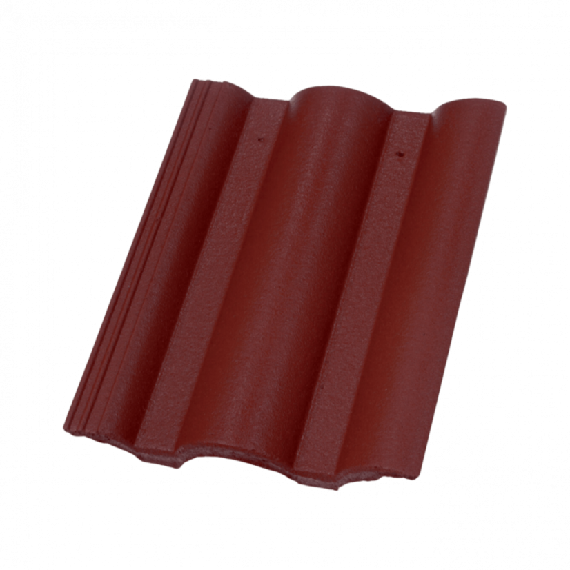 Betonová taška DANUBIA 1/1 - Typ tašky: Základní taška, Třída kvality: Terran INOVA, Barva Terran: Cihlově červená