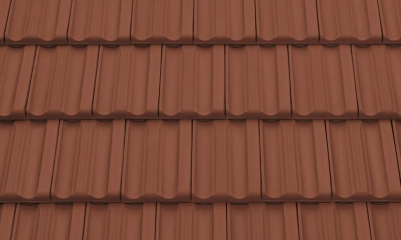 Keramická taška GRANÁT 11 1/1 - Druh krytiny BRAMAC: Keramické tašky, Barvy BRAMAC: Engoba měděná, Typ krytiny BRAMAC: GRANÁT 11, Typ tašky: Základní taška