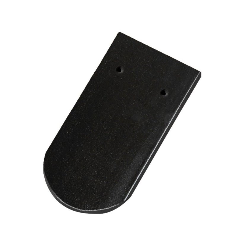 Bobrovka 14x28 - věžová 1/1 - Barva: Amadeus černá 71, Povrchová úprava střešních tašek Tondach: Glazura Amadeus, Typ tašky: Základní taška, Typ krytiny: Bobrovka 14x28 - věžová - kulatý řez