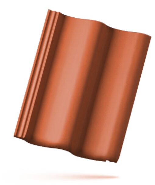 Betonová taška MORAVSKÁ TAŠKA PROTECTOR PLUS 1/1 - Druh krytiny BRAMAC: Betonové tašky, Barvy BRAMAC: Červenohnědá, Typ krytiny BRAMAC: MORAVSKÁ TAŠKA PROTECTOR PLUS, Typ tašky: Základní taška