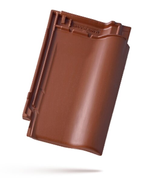 Keramická taška RUBÍN 9 1/1 - Druh krytiny BRAMAC: Keramické tašky, Barvy BRAMAC: Engoba měděná, Typ krytiny BRAMAC: RUBÍN 9, Typ tašky: Základní taška