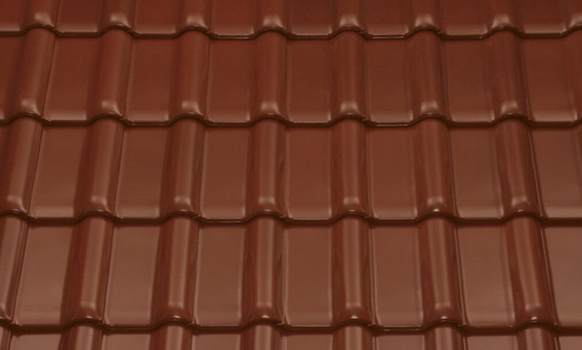 Keramická taška RUBÍN 13 1/1 - Druh krytiny BRAMAC: Keramické tašky, Barvy BRAMAC: Engoba měděná, Typ krytiny BRAMAC:  RUBÍN 13, Typ tašky: Základní taška