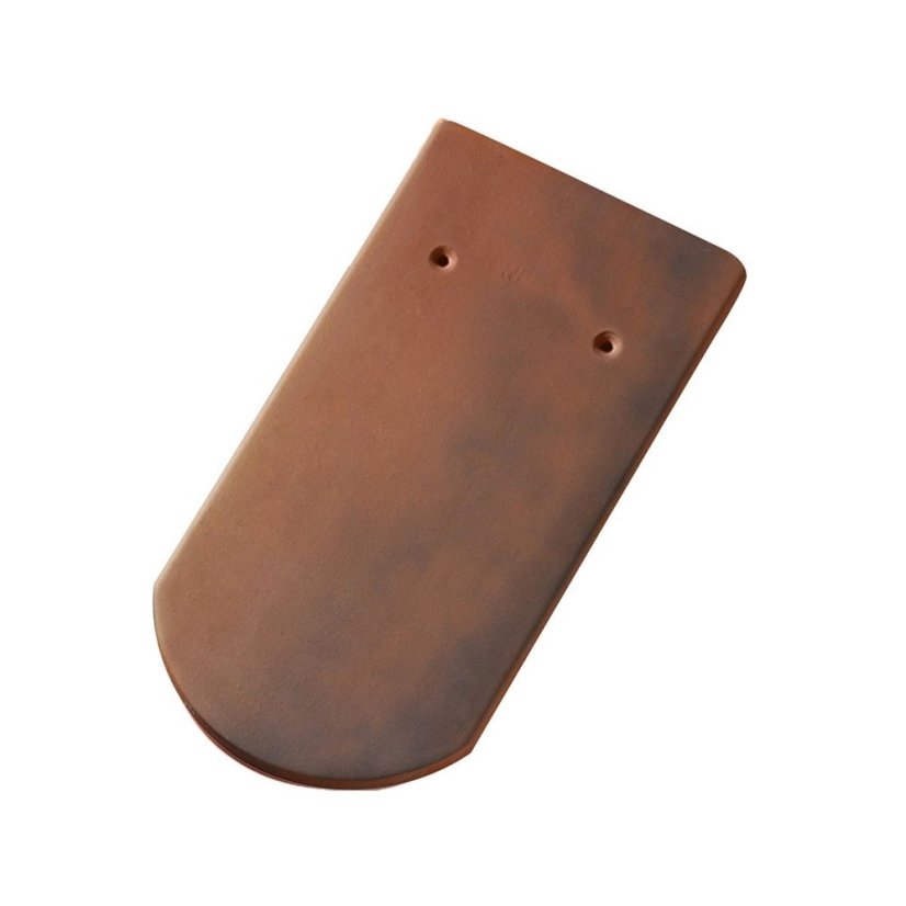 Bobrovka 14x28 - věžová 1/1 - Barva: Engoba antik 19, Povrchová úprava střešních tašek Tondach: Engoba, Typ tašky: Základní taška, Typ krytiny: Bobrovka 14x28 - věžová - kulatý řez