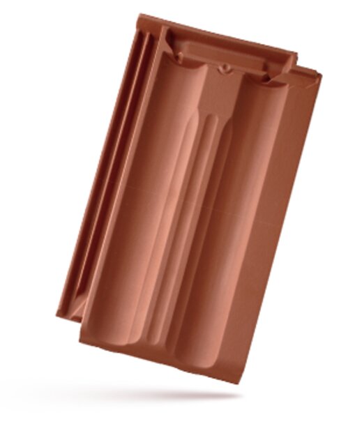 Keramická taška GRANÁT 11 1/1 - Druh krytiny BRAMAC: Keramické tašky, Barvy BRAMAC: Engoba měděná, Typ krytiny BRAMAC: GRANÁT 11, Typ tašky: Základní taška