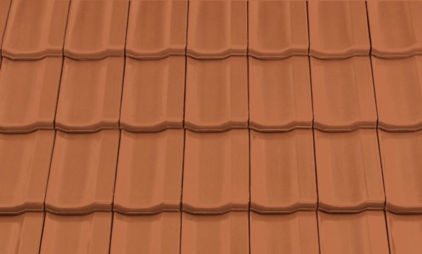 Keramická taška TOPAS 13 1/1 - Druh krytiny BRAMAC: Keramické tašky, Barvy BRAMAC: Engoba hnědá, Typ krytiny BRAMAC: TOPAS 13, Typ tašky: Základní taška