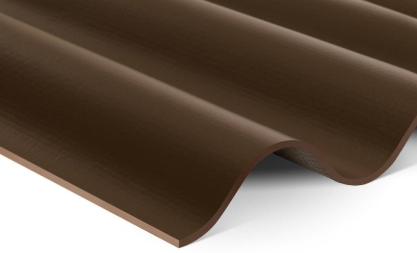 CEMBRIT Vlnitá krytina B8 - Barva: mokka, Typ krytiny: Vlnitá krytina, Název: CEMBRIT Vlnitá krytina B8, Rozměry: 6 mm x 1020 mm x 2500 mm