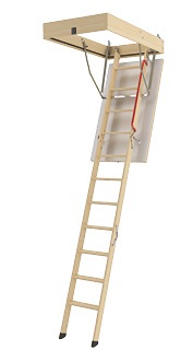 FAKRO půdní schody - Velikost: 70x120 cm, Instalační řešení: Skládací půdní schody, Materiál: dřevo, Typ půdních schodů: Termoizolační, Název: LTK Energy