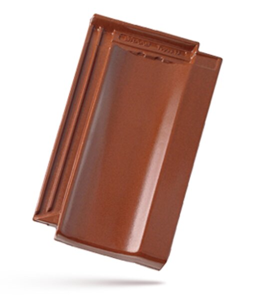 Keramická taška TOPAS 13 1/1 - Druh krytiny BRAMAC: Keramické tašky, Barvy BRAMAC: Engoba hnědá, Typ krytiny BRAMAC: TOPAS 13, Typ tašky: Základní taška