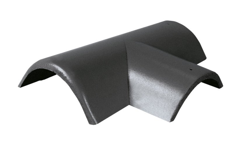 Betonová taška Classic Star rozdělovací hřebenáč T220 pravý - Druh krytiny BRAMAC: Betonové tašky, Barvy BRAMAC: Granit Metalic, Typ krytiny BRAMAC: Classic STAR, Typ tašky: rozdělovací hřebenáč T220 pravý
