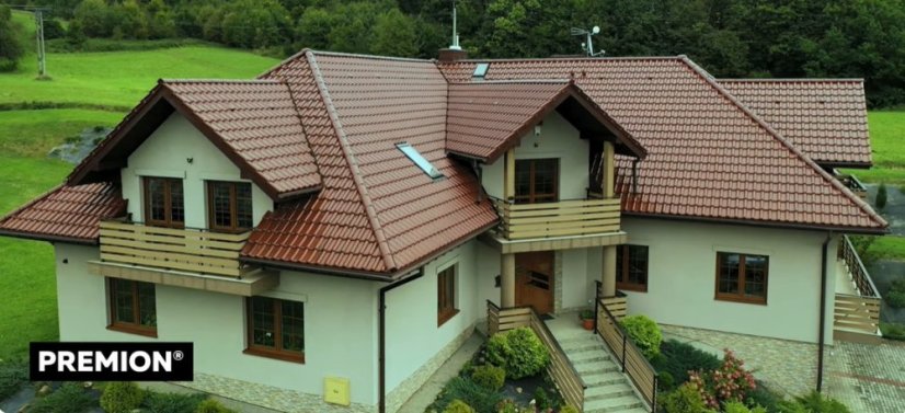 Keramická taška PREMION 1/1 - Barva: Klasická červená přírodní, Typ tašky: Základní taška, Typ krytiny: Pálená taška, Název: PREMION