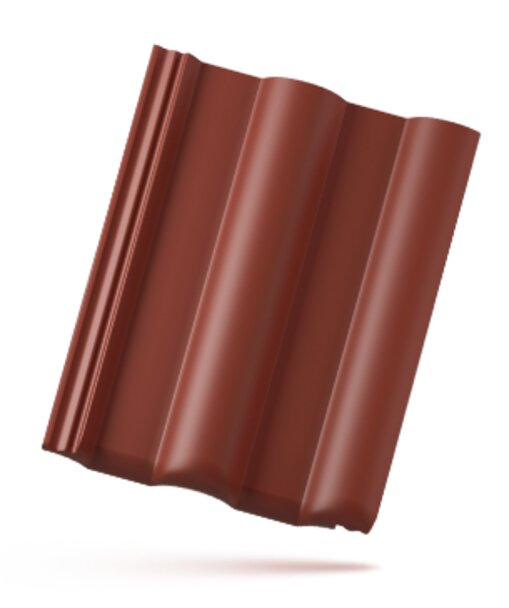 Betonová taška Classic Protector Plus 1/1 - Druh krytiny BRAMAC: Betonové tašky, Barvy BRAMAC: Červenohnědá, Typ krytiny BRAMAC: Classic Protector Plus