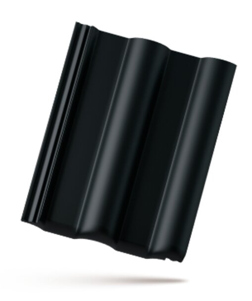 Betonová taška Classic Protector Plus 1/1 - Druh krytiny BRAMAC: Betonové tašky, Barvy BRAMAC: Ebenově černá, Typ krytiny BRAMAC: Classic Protector Plus