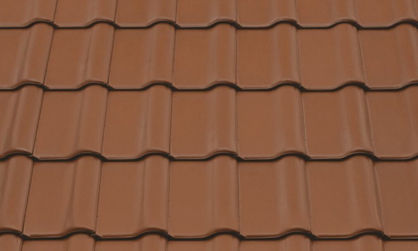 Keramická taška RUBÍN 9 1/1 - Druh krytiny BRAMAC: Keramické tašky, Barvy BRAMAC: Engoba měděná, Typ krytiny BRAMAC: RUBÍN 9, Typ tašky: Základní taška