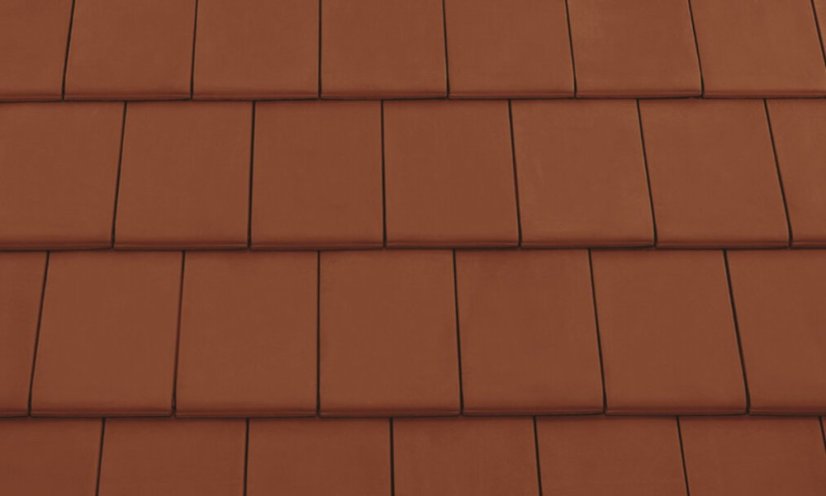 Keramická taška TURMALÍN 1/1 - Druh krytiny BRAMAC: Keramické tašky, Barvy BRAMAC: Engoba měděná, Typ krytiny BRAMAC:  TURMALÍN, Typ tašky: Základní taška