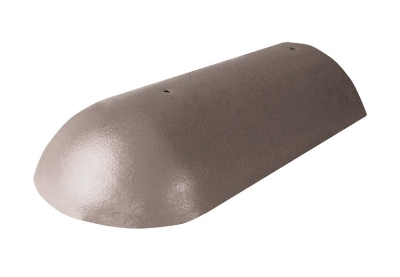 Betonová taška Classic Star koncový hřebenáč - Druh krytiny BRAMAC: Betonové tašky, Barvy BRAMAC: Mocca Metalic, Typ krytiny BRAMAC: Classic STAR, Typ tašky: koncový hřebenáč