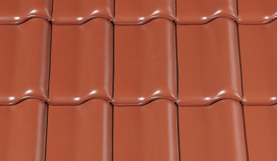 Keramická taška FUTURA 1/1 - Barva: Engoba vínově červená, Typ tašky: Základní taška, Typ krytiny: Pálená taška, Název: FUTURA