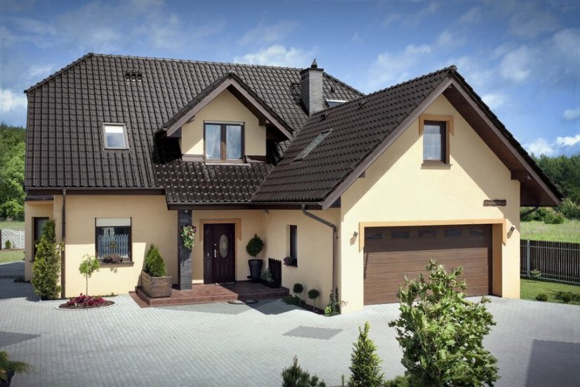 Keramická taška RUBÍN 13 1/1 - Druh krytiny BRAMAC: Keramické tašky, Barvy BRAMAC: Engoba měděná, Typ krytiny BRAMAC:  RUBÍN 13, Typ tašky: Základní taška