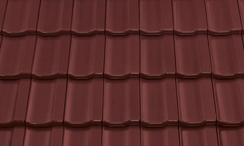 Keramická taška TOPAS 13 1/1 - Druh krytiny BRAMAC: Keramické tašky, Barvy BRAMAC: Engoba hnědá, Typ krytiny BRAMAC: TOPAS 13, Typ tašky: Základní taška