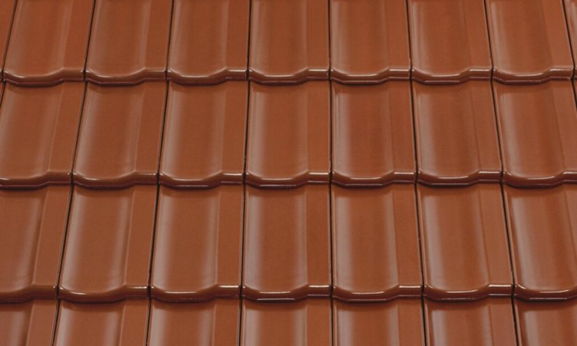 Keramická taška TOPAS 13 1/1 - Druh krytiny BRAMAC: Keramické tašky, Barvy BRAMAC: Engoba hnědá, Typ krytiny BRAMAC: TOPAS 13, Typ tašky: Základní taška