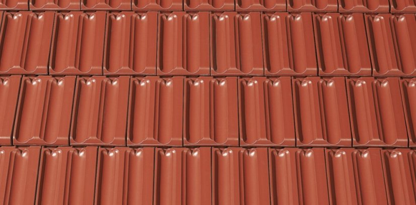 Keramická taška RAPIDO 1/1 - Barva: Cihlově červená engoba, Typ tašky: Základní taška, Typ krytiny: Pálená taška, Název: RAPIDO