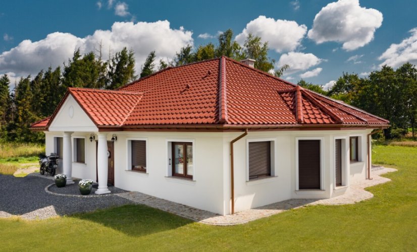 Keramická taška TITANIA 1/1 - Barva: Kaštanová glazura, Typ tašky: Základní taška, Typ krytiny: Pálená taška, Název: TITANIA