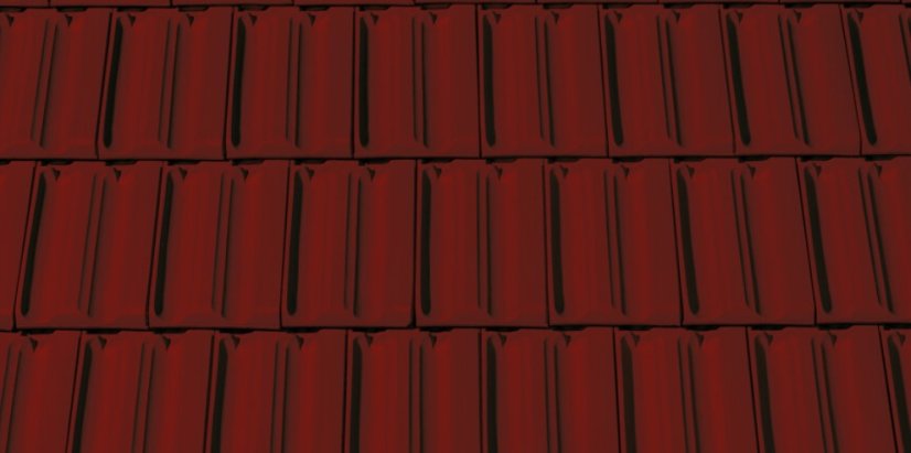 Keramická taška RAPIDO 1/1 - Barva: Cihlově červená engoba, Typ tašky: Základní taška, Typ krytiny: Pálená taška, Název: RAPIDO