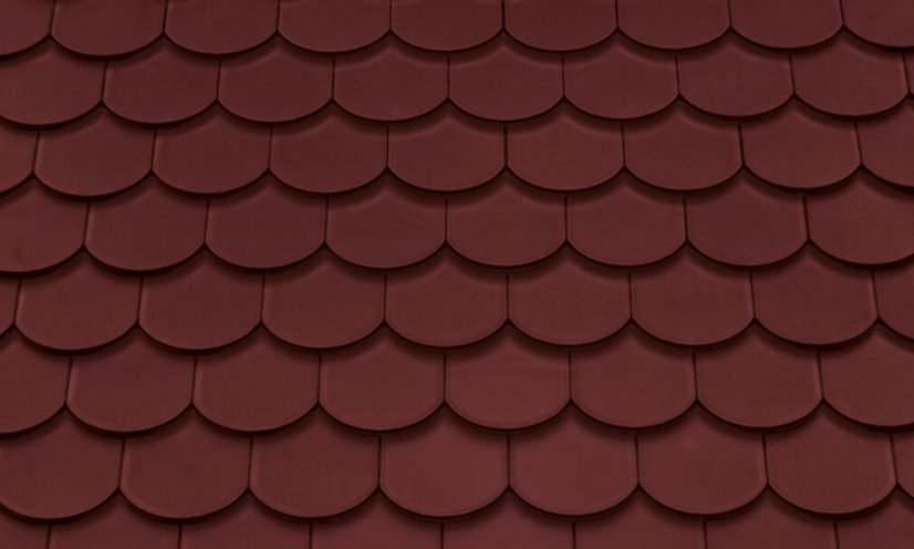 Keramická taška OPÁL 1/1 - Druh krytiny BRAMAC: Keramické tašky, Barvy BRAMAC: Glazura červenohnědá , Typ krytiny BRAMAC: OPÁL, Typ tašky: Základní taška