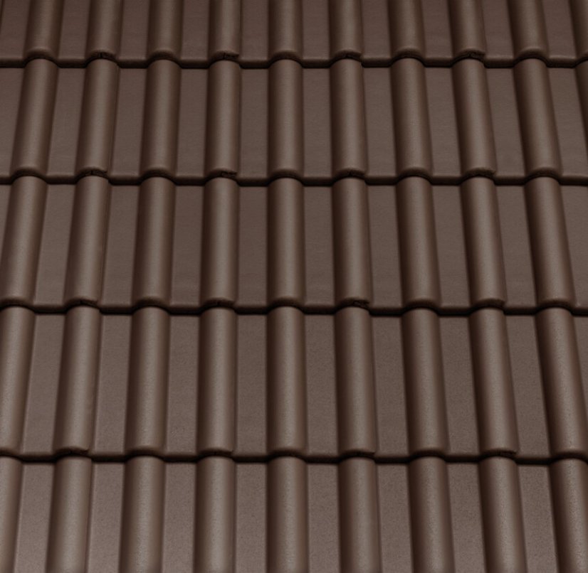 Betonová taška BREMA - Barva: Hnědá PLANAR, Typ tašky: Základní taška, Typ krytiny: Betonová taška, Název: BREMA