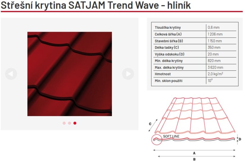 Střešní krytina SATJAM Trend Wave
