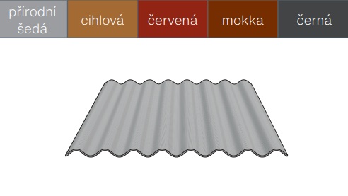 CEMBRIT Vlnitá krytina B8 - Barva: přírodní šedá, Typ krytiny: Vlnitá krytina, Název: CEMBRIT Vlnitá krytina B8, Rozměry: 6 mm x 1020 mm x 2500 mm